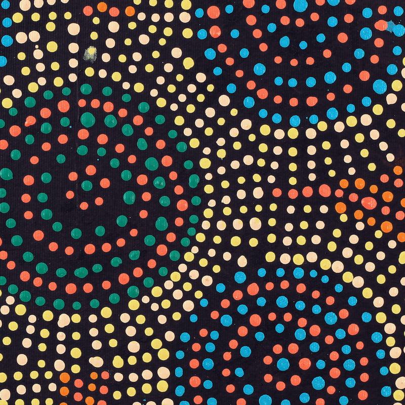 Aboriginal Artwork by Tina Napangardi Martin, Jinti-parnta Jukurrpa, 30x30cm