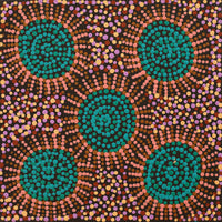 Aboriginal Art by Tina Napangardi Martin, Jinti-parnta Jukurrpa, 30x30cm - ART ARK®