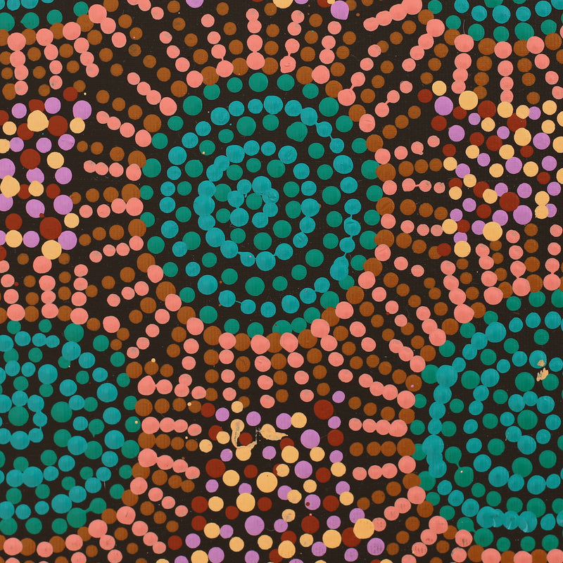 Aboriginal Artwork by Tina Napangardi Martin, Jinti-parnta Jukurrpa, 30x30cm