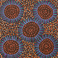 Aboriginal Artwork by Tina Napangardi Martin, Jinti-parnta Jukurrpa, 30x30cm