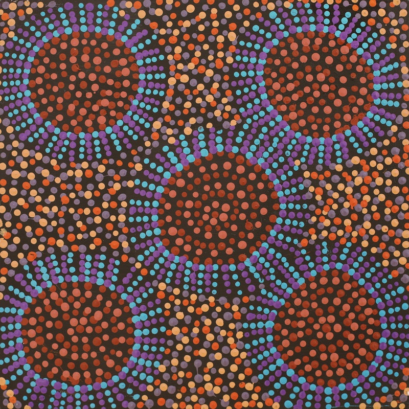 Aboriginal Artwork by Tina Napangardi Martin, Jinti-parnta Jukurrpa, 30x30cm