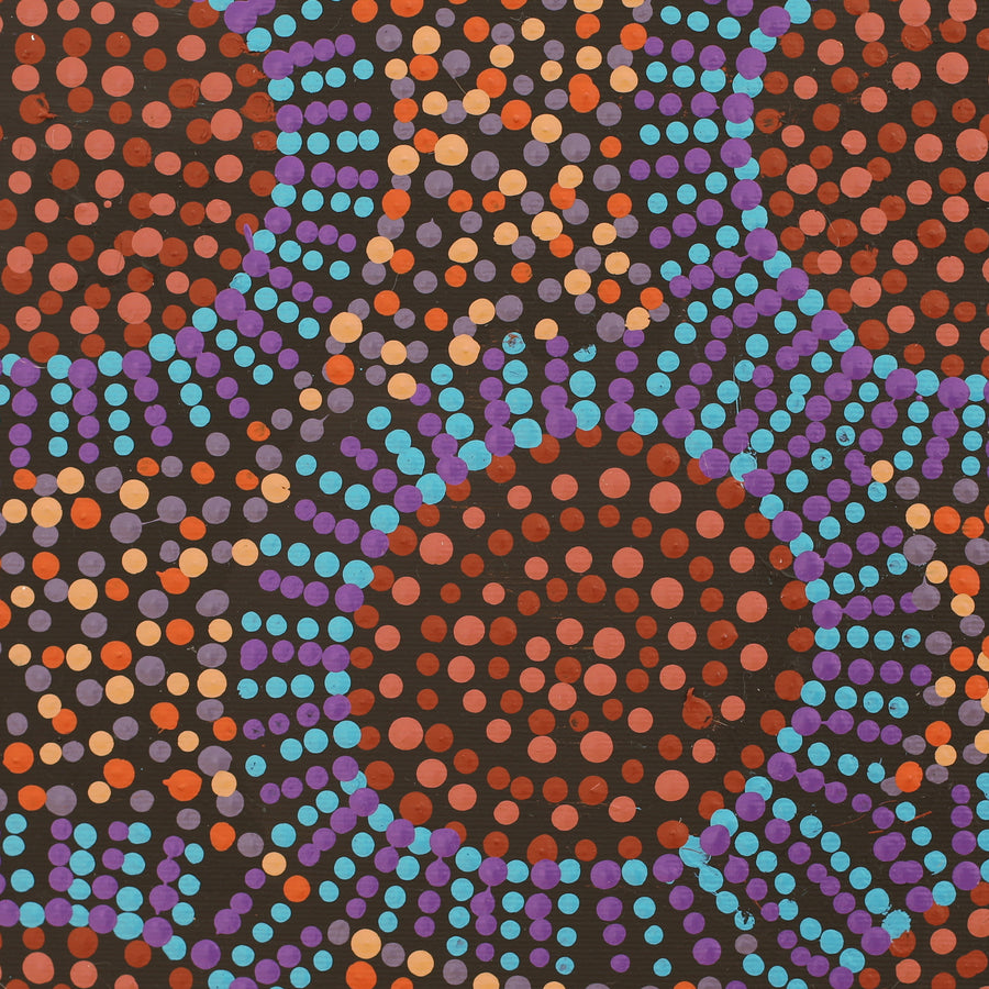 Aboriginal Artwork by Tina Napangardi Martin, Jinti-parnta Jukurrpa, 30x30cm