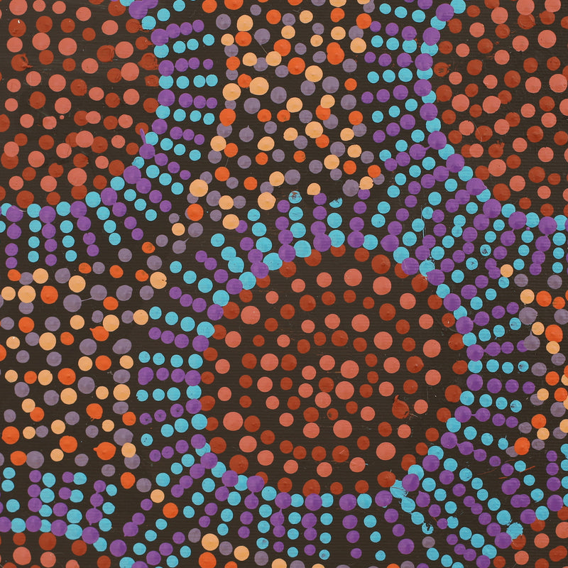 Aboriginal Artwork by Tina Napangardi Martin, Jinti-parnta Jukurrpa, 30x30cm