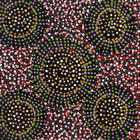 Aboriginal Artwork by Tina Napangardi Martin, Jinti-parnta Jukurrpa, 30x30cm