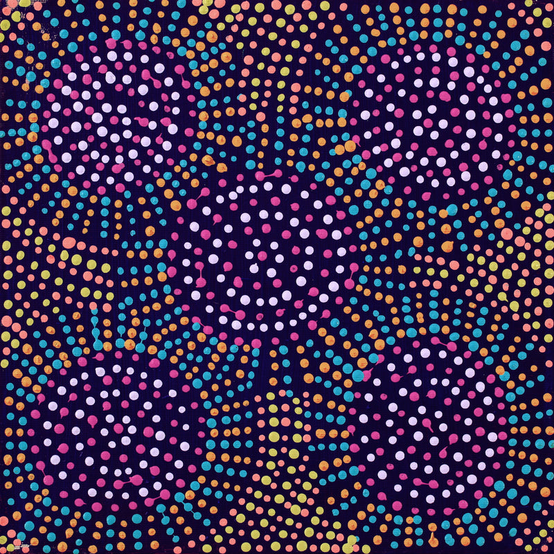 Aboriginal Artwork by Tina Napangardi Martin, Jinti-parnta Jukurrpa, 30x30cm