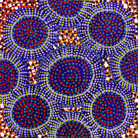 Aboriginal Art by Tina Napangardi Martin, Jinti-parnta Jukurrpa, 30x30cm - ART ARK®