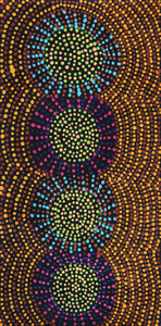 Aboriginal Art by Tina Napangardi Martin, Jinti-parnta Jukurrpa, 61x30cm - ART ARK®