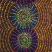 Aboriginal Artwork by Tina Napangardi Martin, Jinti-parnta Jukurrpa, 61x30cm