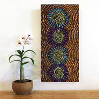 Aboriginal Artwork by Tina Napangardi Martin, Jinti-parnta Jukurrpa, 61x30cm
