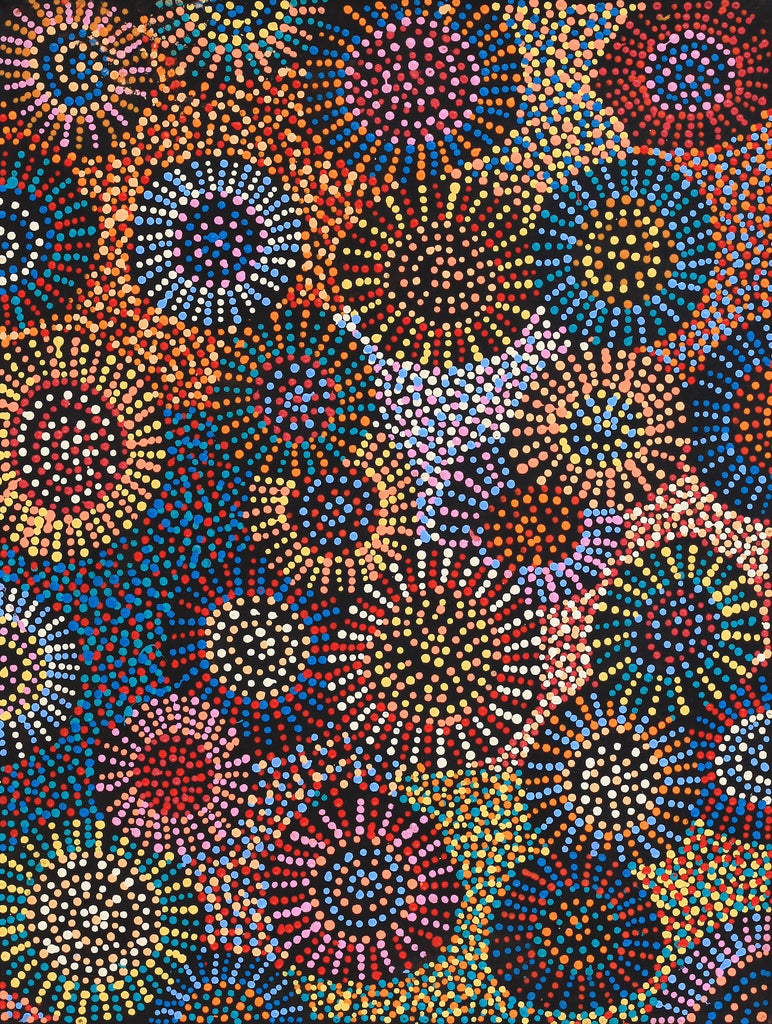 Aboriginal Artwork by Tina Napangardi Martin, Jinti-parnta Jukurrpa, 61x46cm