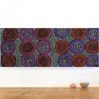 Aboriginal Artwork by Tina Napangardi Martin, Jintiparnta Jukurrpa (Desert Truffle Dreaming) - Mina Mina, 76x30cm