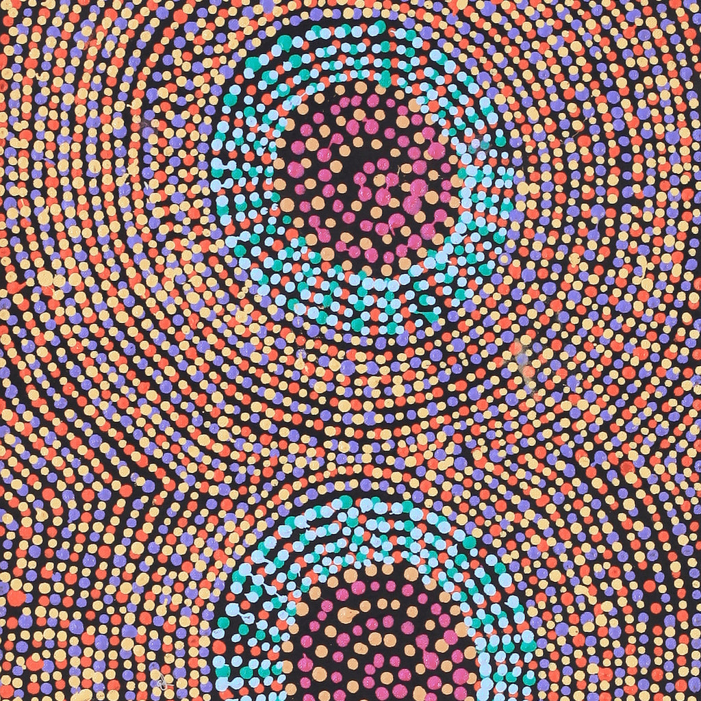 Aboriginal Artwork by Tina Napangardi Martin, Jinti-parnta Jukurrpa, 91x30cm