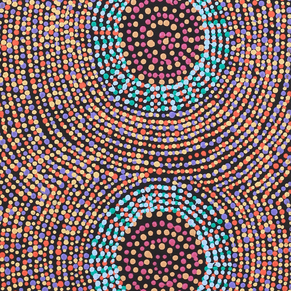 Aboriginal Artwork by Tina Napangardi Martin, Jinti-parnta Jukurrpa, 91x30cm