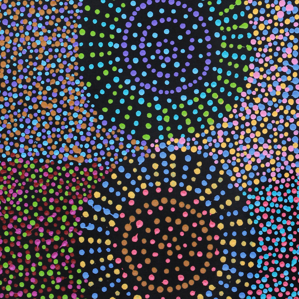 Aboriginal Artwork by Tina Napangardi Martin, Jinti-parnta Jukurrpa, 91x30cm