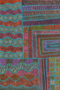 Aboriginal Artwork by Tina Napangardi Martin, Jintiparnta Jukurrpa (Desert Truffle Dreaming) - Mina Mina, 91x61cm