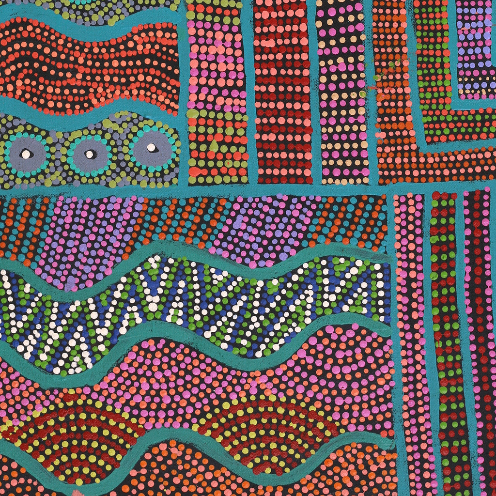 Aboriginal Artwork by Tina Napangardi Martin, Jintiparnta Jukurrpa (Desert Truffle Dreaming) - Mina Mina, 91x61cm