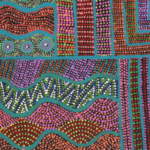 Aboriginal Artwork by Tina Napangardi Martin, Jintiparnta Jukurrpa (Desert Truffle Dreaming) - Mina Mina, 91x61cm - ART ARK®