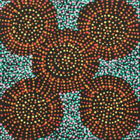 Aboriginal Artwork by Tina Napangardi Martin, Jinti-parnta Jukurrpa, 30x30cm