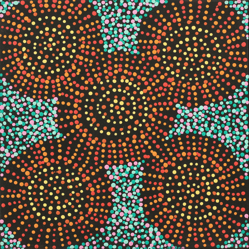 Aboriginal Artwork by Tina Napangardi Martin, Jinti-parnta Jukurrpa, 30x30cm