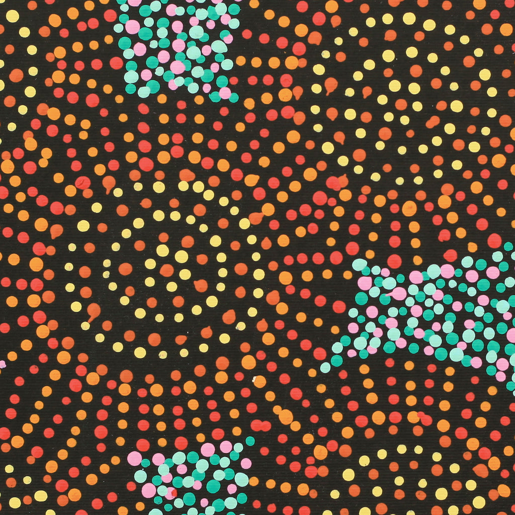 Aboriginal Artwork by Tina Napangardi Martin, Jinti-parnta Jukurrpa, 30x30cm