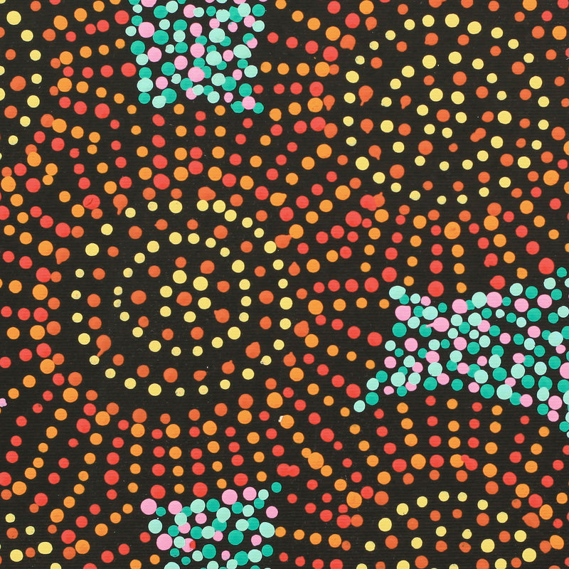 Aboriginal Artwork by Tina Napangardi Martin, Jinti-parnta Jukurrpa, 30x30cm