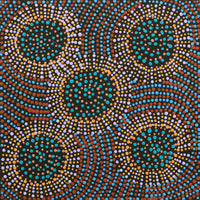 Aboriginal Artwork by Tina Napangardi Martin, Jinti-parnta Jukurrpa, 30x30cm