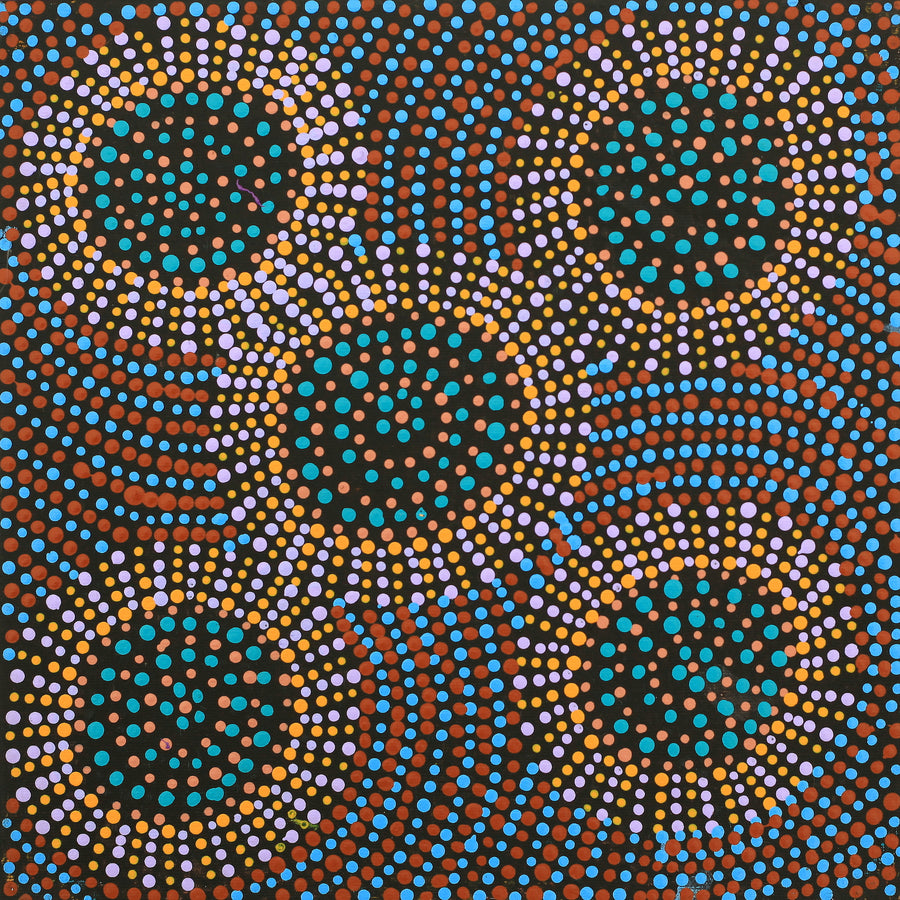 Aboriginal Artwork by Tina Napangardi Martin, Jinti-parnta Jukurrpa, 30x30cm