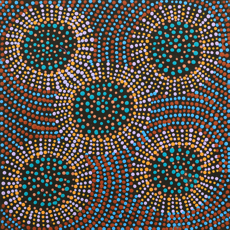 Aboriginal Artwork by Tina Napangardi Martin, Jinti-parnta Jukurrpa, 30x30cm