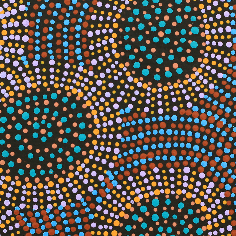 Aboriginal Artwork by Tina Napangardi Martin, Jinti-parnta Jukurrpa, 30x30cm