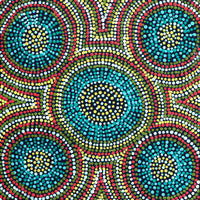 Aboriginal Art by Tina Napangardi Martin, Jinti-parnta Jukurrpa, 30x30cm - ART ARK®