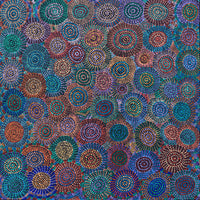 Aboriginal Artwork by Tina Napangardi Martin, Jinti-parnta Jukurrpa, 107x107cm