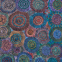 Aboriginal Artwork by Tina Napangardi Martin, Jinti-parnta Jukurrpa, 107x107cm