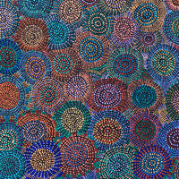 Aboriginal Artwork by Tina Napangardi Martin, Jinti-parnta Jukurrpa, 107x107cm