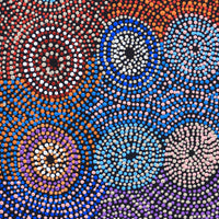 Aboriginal Artwork by Tina Napangardi Martin, Jinti-parnta Jukurrpa, 107x30cm