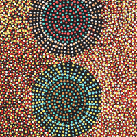Aboriginal Artwork by Tina Napangardi Martin, Jinti-parnta Jukurrpa, 107x30cm