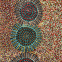 Aboriginal Artwork by Tina Napangardi Martin, Jinti-parnta Jukurrpa, 107x30cm