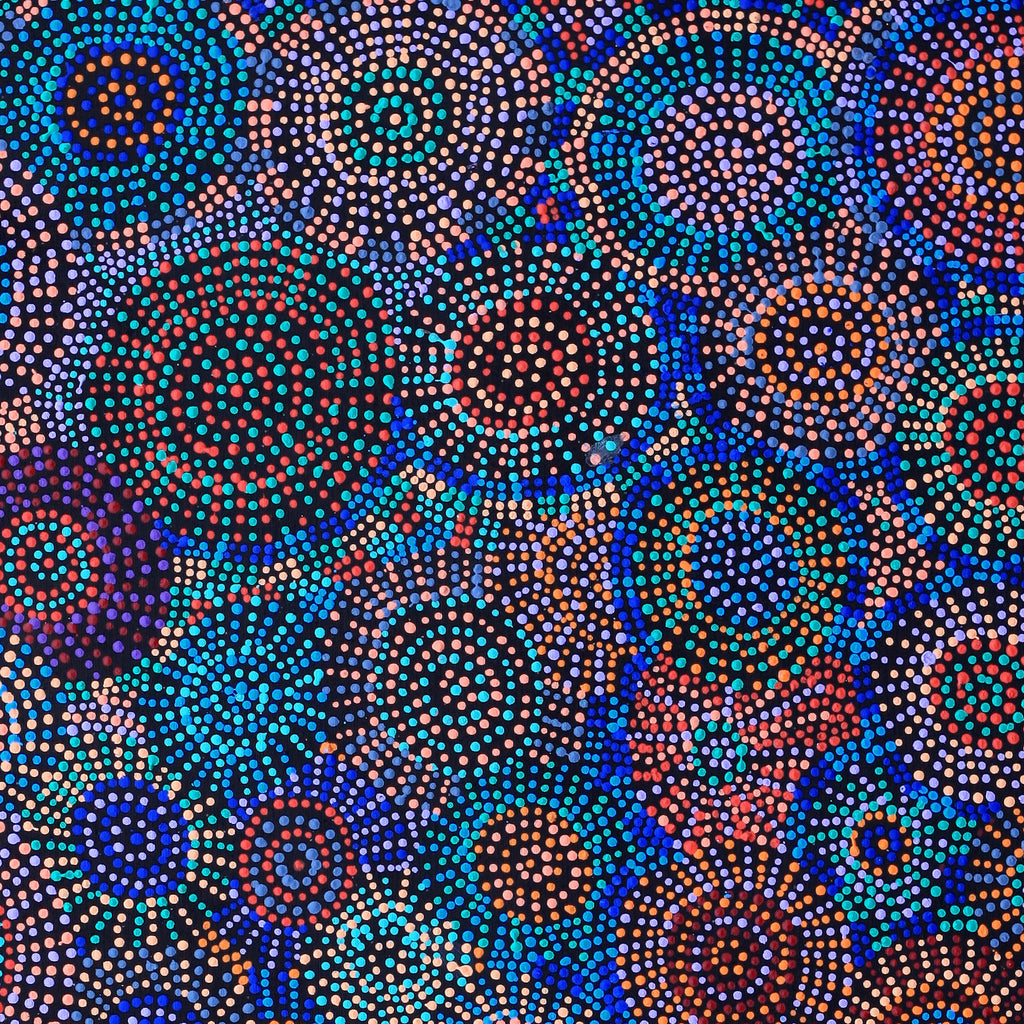 Aboriginal Artwork by Tina Napangardi Martin, Jinti-parnta Jukurrpa, 107x91cm