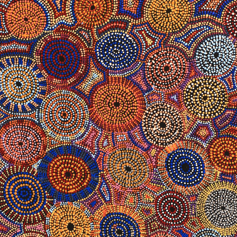 Aboriginal Artwork by Tina Napangardi Martin, Jinti-parnta Jukurrpa, 122x107cm