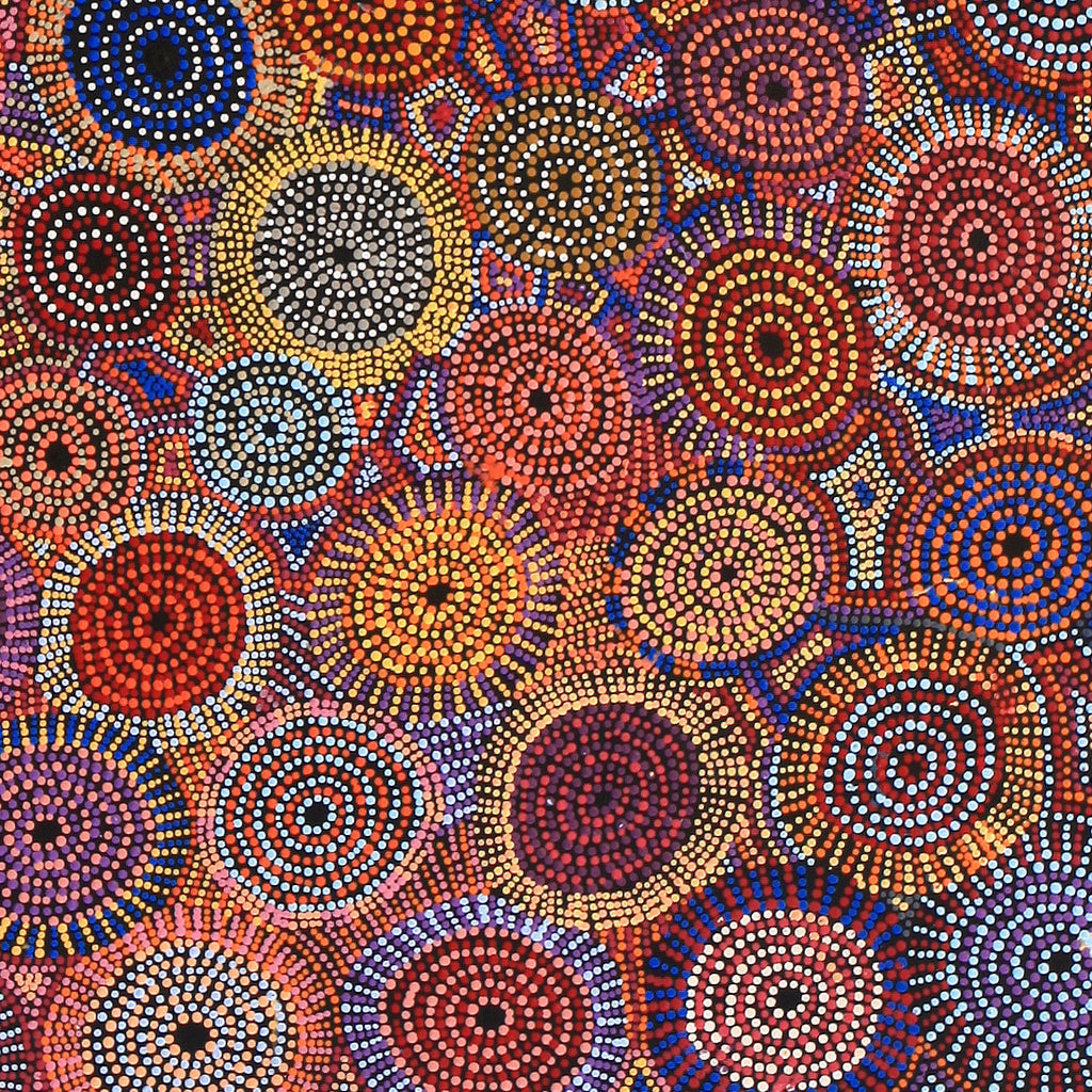 Aboriginal Artwork by Tina Napangardi Martin, Jinti-parnta Jukurrpa, 122x107cm