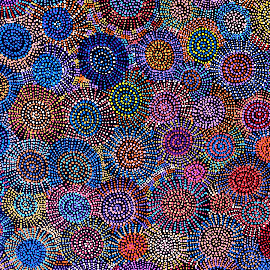 Aboriginal Artwork by Tina Napangardi Martin, Jinti-parnta Jukurrpa, 122x107cm