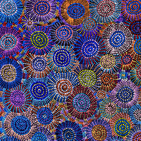 Aboriginal Artwork by Tina Napangardi Martin, Jinti-parnta Jukurrpa, 122x107cm