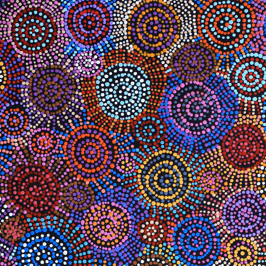 Aboriginal Artwork by Tina Napangardi Martin, Jinti-parnta Jukurrpa, 122x61cm