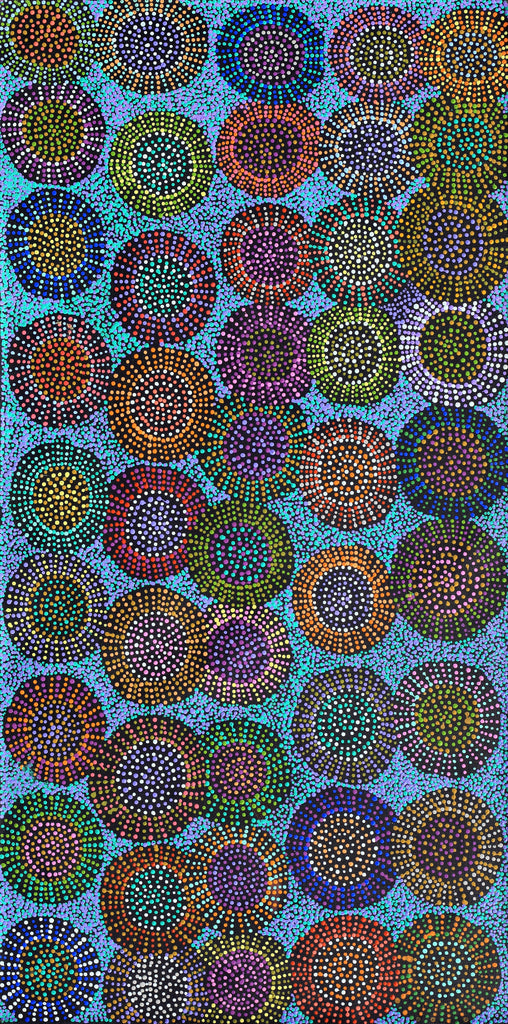 Aboriginal Artwork by Tina Napangardi Martin, Jinti-parnta Jukurrpa, 122x61cm