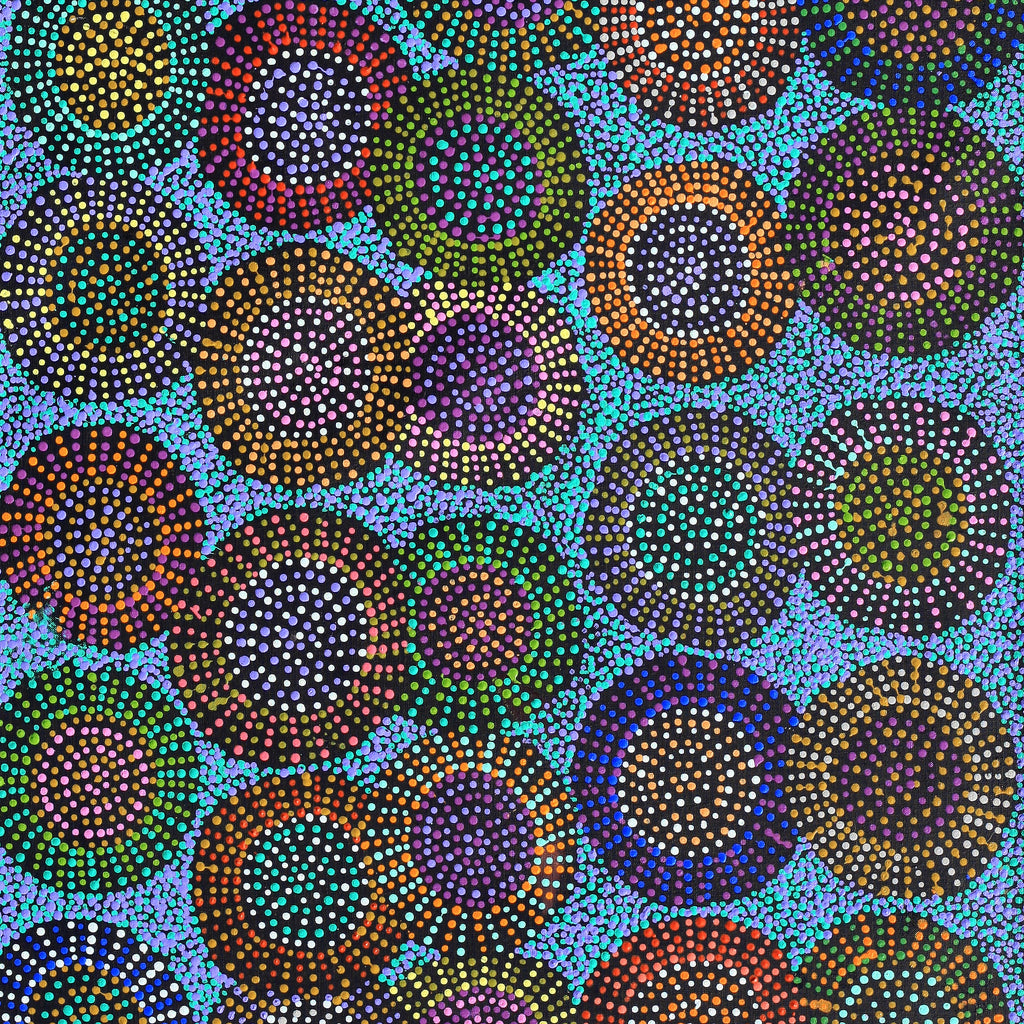 Aboriginal Artwork by Tina Napangardi Martin, Jinti-parnta Jukurrpa, 122x61cm