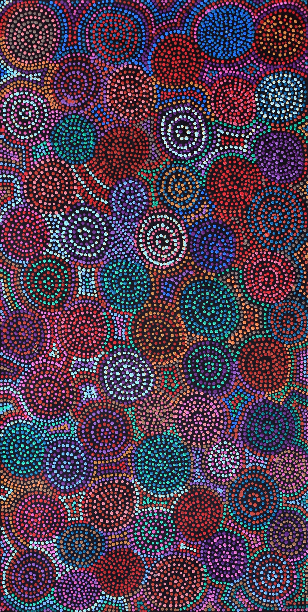 Aboriginal Artwork by Tina Napangardi Martin, Jinti-parnta Jukurrpa, 122x61cm