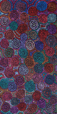 Aboriginal Artwork by Tina Napangardi Martin, Jinti-parnta Jukurrpa, 122x61cm