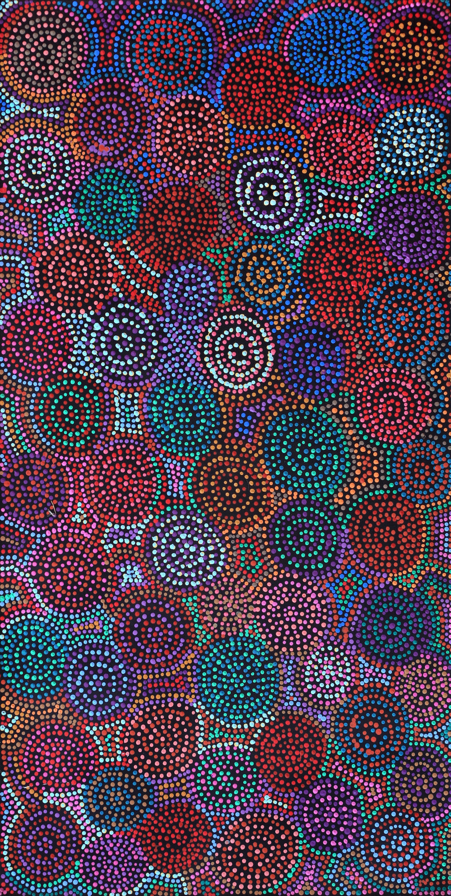 Aboriginal Artwork by Tina Napangardi Martin, Jinti-parnta Jukurrpa, 122x61cm