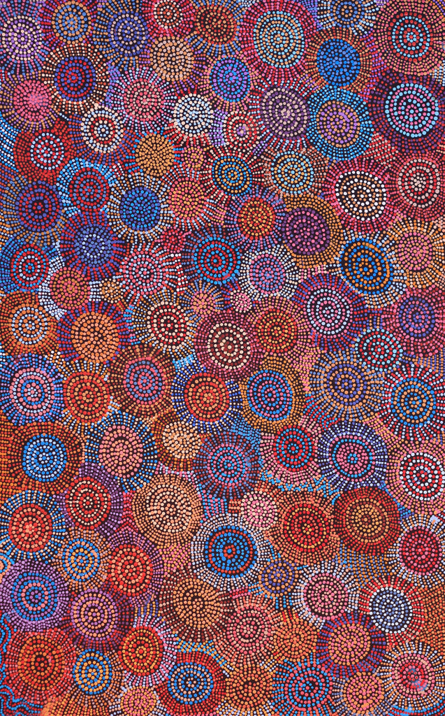 Aboriginal Artwork by Tina Napangardi Martin, Jinti-parnta Jukurrpa, 122x76cm