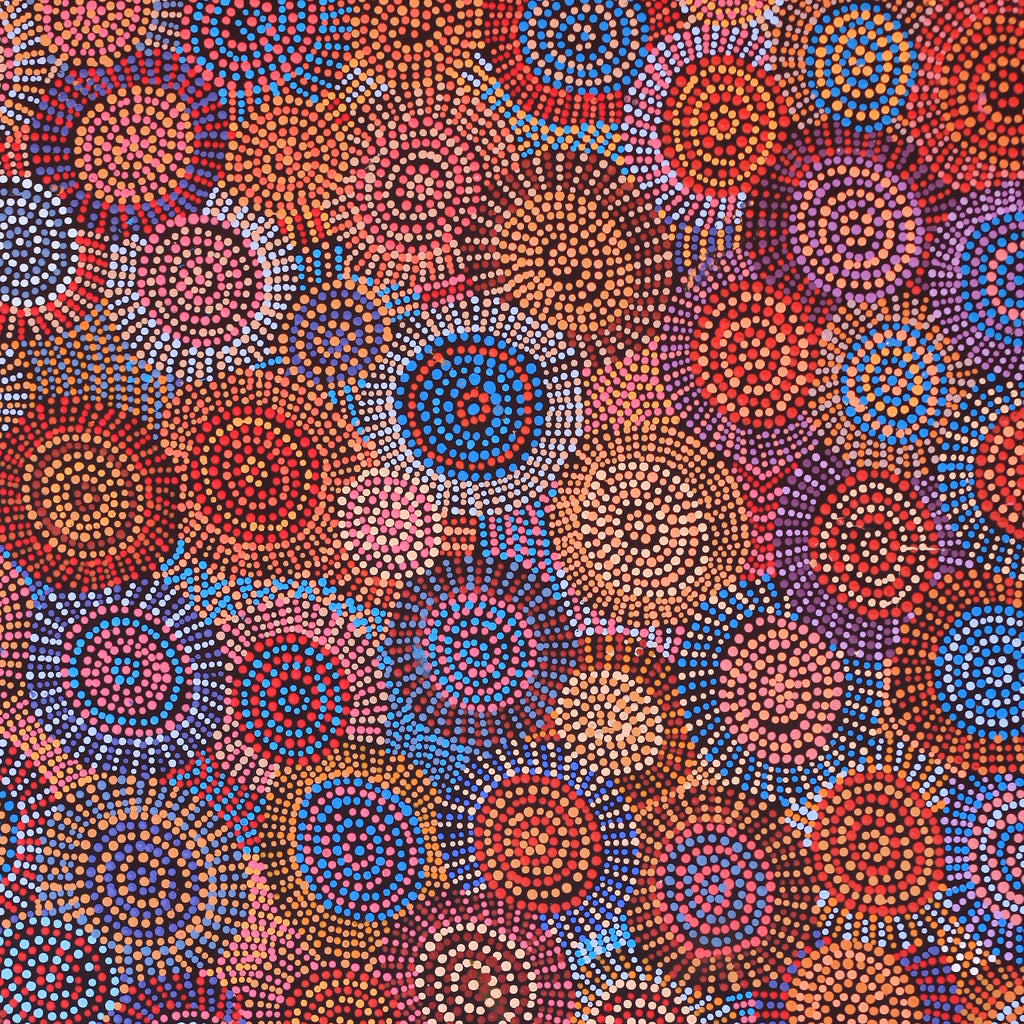 Aboriginal Artwork by Tina Napangardi Martin, Jinti-parnta Jukurrpa, 122x76cm
