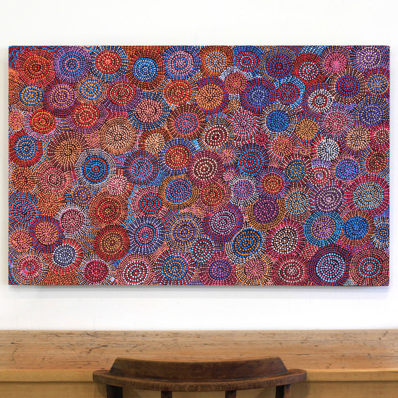 Aboriginal Artwork by Tina Napangardi Martin, Jinti-parnta Jukurrpa, 122x76cm